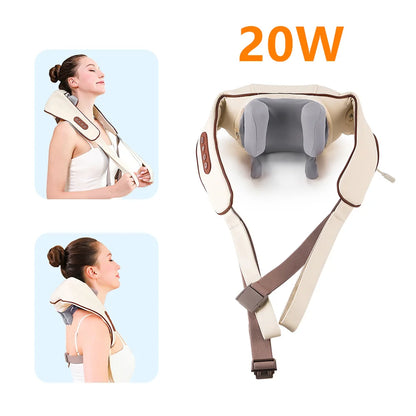 Foreverlily 26W Neck And Shoulder Massager Wireless Shoulder And Back Kneading Massage Shawl Trapezius Neck Cervical masajeador