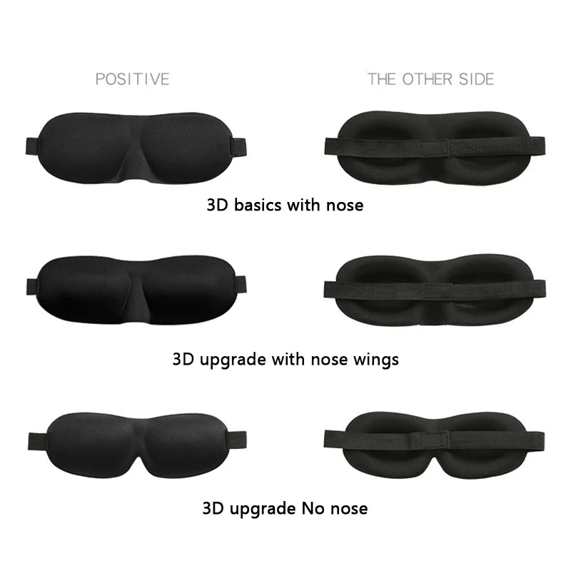 3D Sleeping Mask Eyepatch Block Out Light Soft Paded Sleep Rest Relax Aid Cover Patch Blindfold Face Shade Eyeshade Eyes Patchs