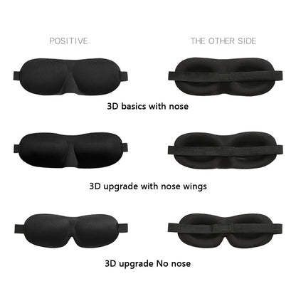 3D Sleeping Mask Eyepatch Block Out Light Soft Paded Sleep Rest Relax Aid Cover Patch Blindfold Face Shade Eyeshade Eyes Patchs