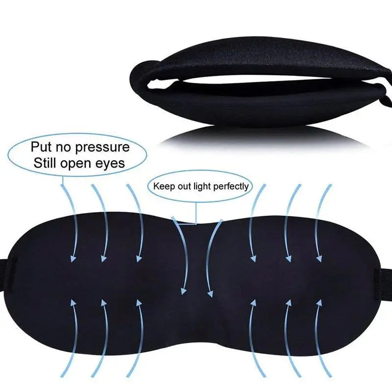 3D Sleeping Mask Eyepatch Block Out Light Soft Paded Sleep Rest Relax Aid Cover Patch Blindfold Face Shade Eyeshade Eyes Patchs