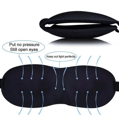 3D Sleeping Mask Eyepatch Block Out Light Soft Paded Sleep Rest Relax Aid Cover Patch Blindfold Face Shade Eyeshade Eyes Patchs