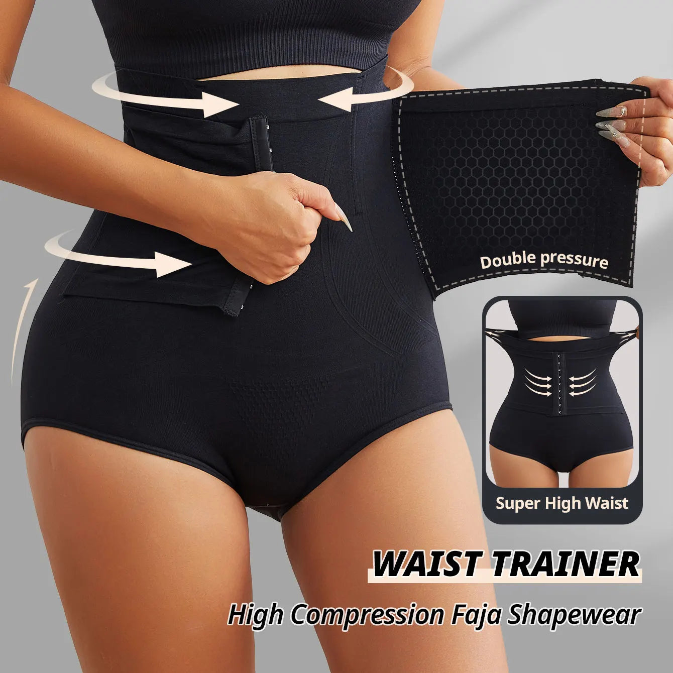 Women Seamless High Waist Waist Cincher Panty Briefs Strong Compression Faja Shaperwear Tummy Control Body Shaper Belly Shaping