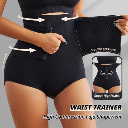 Women Seamless High Waist Waist Cincher Panty Briefs Strong Compression Faja Shaperwear Tummy Control Body Shaper Belly Shaping