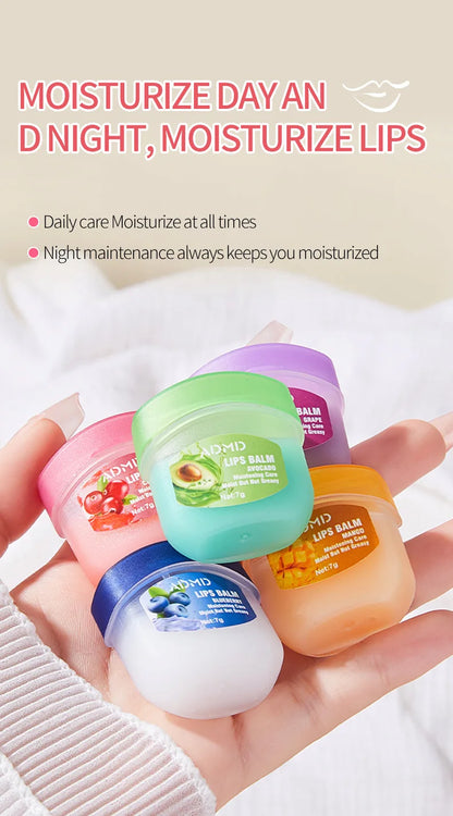 8pcs/box Fruits Lip Balm Sets Moisturizing Lipstick Makeup Base Moisturizer Lip Balm Anti-Cracking Lips Skin Care