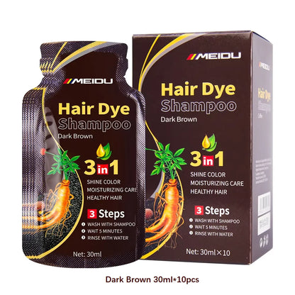 30ml/500ml 3-in-1 Quick Hair Dye Shampoo Natural Black Herbal Hair Dye Moisturizes Mild Hair Dye Conditioner Hair Care Products