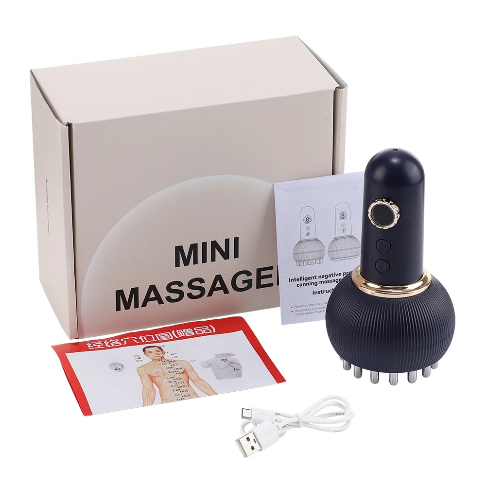 Electric Lymphatic Drainage Machine Meridian Body Massage Brush Microcurrent Anti Cellulite Guasha Physiotherapy Apparatus
