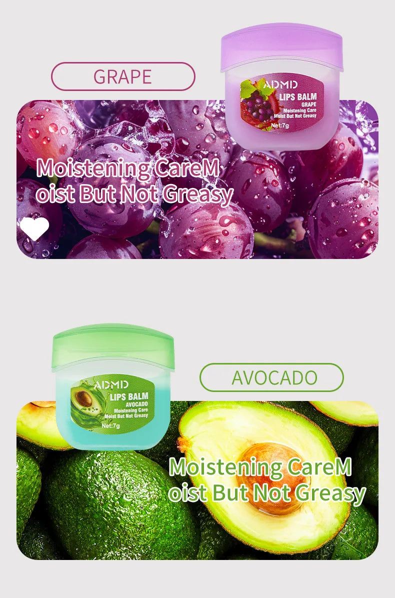 8pcs/box Fruits Lip Balm Sets Moisturizing Lipstick Makeup Base Moisturizer Lip Balm Anti-Cracking Lips Skin Care