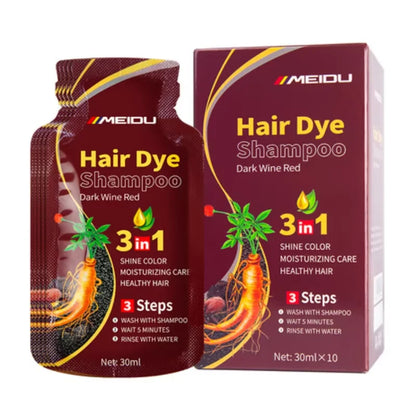 30ml/500ml 3-in-1 Quick Hair Dye Shampoo Natural Black Herbal Hair Dye Moisturizes Mild Hair Dye Conditioner Hair Care Products
