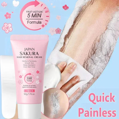 Sakura Hair Removal Cream Fast Painless Hair Growth Inhibitor Arm Armpit Legs Intimate Areas Permanent Depilatory for Men Woman
