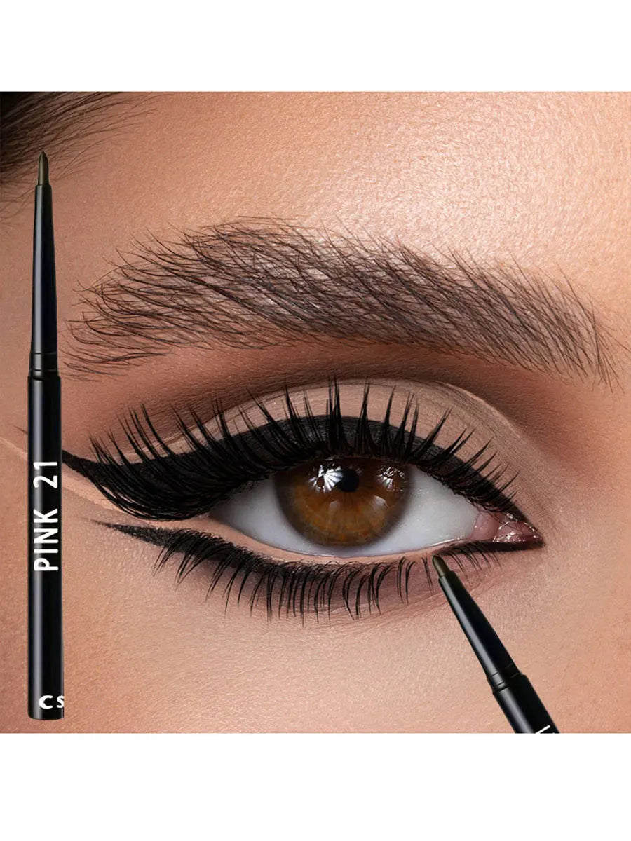 10Pcs Long-Lasting Black Eyeliner Pencils -Waterproof, Sweatproof and Smudge-Proof with Easy Twist  Eyeliner Pencils