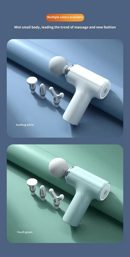 Portable Electric Massage Gun  with 4 Interchangeable Heads & LED Light for Full Body Relaxation Electric Massage Gun