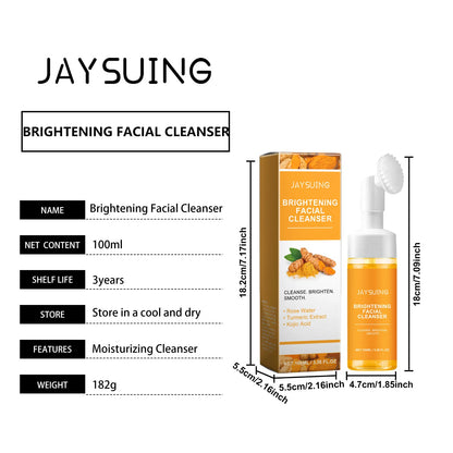 Jaysuing Turmeric Cleanser Deep Cleansing Brightens Skin Moisturizing Anti Wrinkle Deep Nourishing Gentle Moisturizing SkinCare