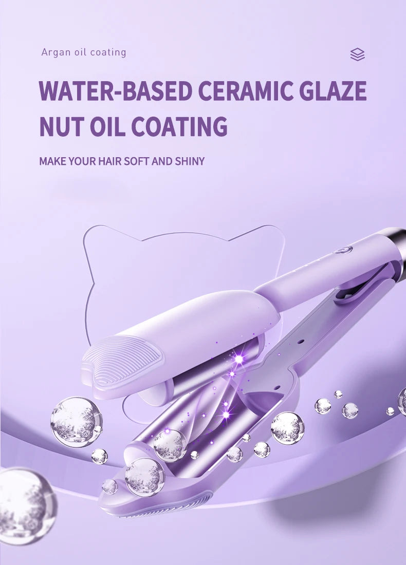 Bigoudi électrique en céramique, fer à friser longue durée, outil de coiffage, baguette à friser, grande vague, 36mm