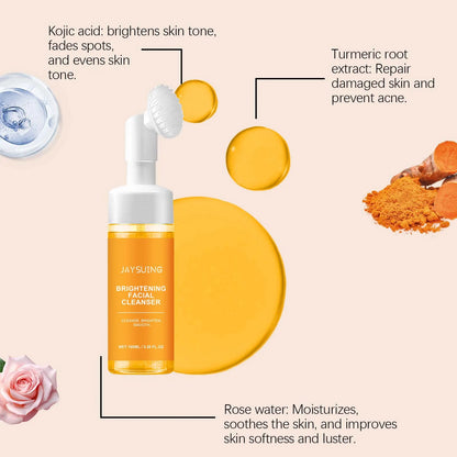 Jaysuing Turmeric Cleanser Deep Cleansing Brightens Skin Moisturizing Anti Wrinkle Deep Nourishing Gentle Moisturizing SkinCare