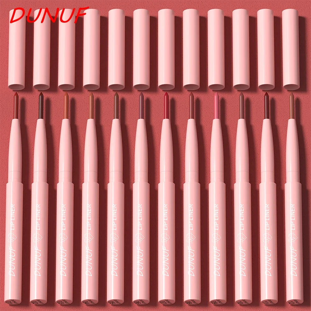 Tapered Nib Lip Liner Pencil Matte Red Brown Plumping Lip Stain Lasting Waterproof Fine Lipstick Slim Lip Outline Contour Makeup