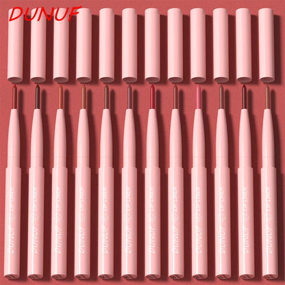 Tapered Nib Lip Liner Pencil Matte Red Brown Plumping Lip Stain Lasting Waterproof Fine Lipstick Slim Lip Outline Contour Makeup