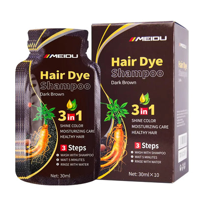 30ml/500ml 3-in-1 Quick Hair Dye Shampoo Natural Black Herbal Hair Dye Moisturizes Mild Hair Dye Conditioner Hair Care Products