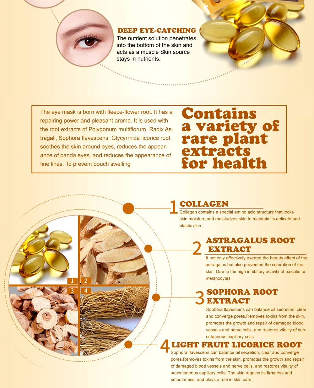 5/10/20/30 Pairs Gold Collagen Crystal Eye Mask skincare Eye Patches Firming Moisturizing Nourishing Eye Skin Care Products