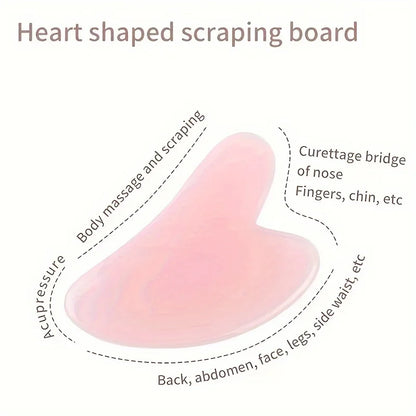 1Pcs Pink Natural Jade Roller for Face - Jade Gua Sha Rose Quartz Face Roller for Aging Wrinkles and Puffiness - Natural Pink F