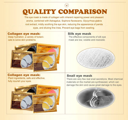 5/10/20/30 Pairs Gold Collagen Crystal Eye Mask skincare Eye Patches Firming Moisturizing Nourishing Eye Skin Care Products