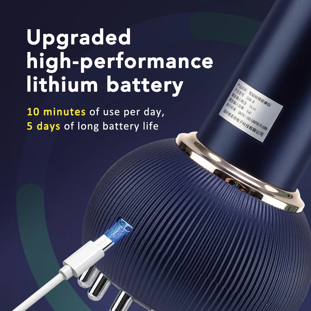 Electric Lymphatic Drainage Machine Meridian Body Massage Brush Microcurrent Anti Cellulite Guasha Physiotherapy Apparatus