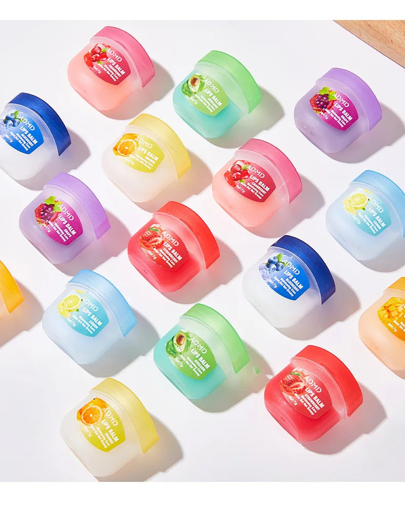8pcs/box Fruits Lip Balm Sets Moisturizing Lipstick Makeup Base Moisturizer Lip Balm Anti-Cracking Lips Skin Care