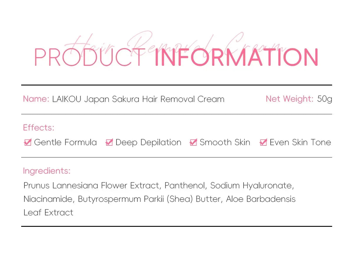 Sakura Hair Removal Cream Fast Painless Hair Growth Inhibitor Arm Armpit Legs Intimate Areas Permanent Depilatory for Men Woman